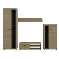 Meblościanka 270 cm Ramon dąb olejowany zestaw mebli do salonu